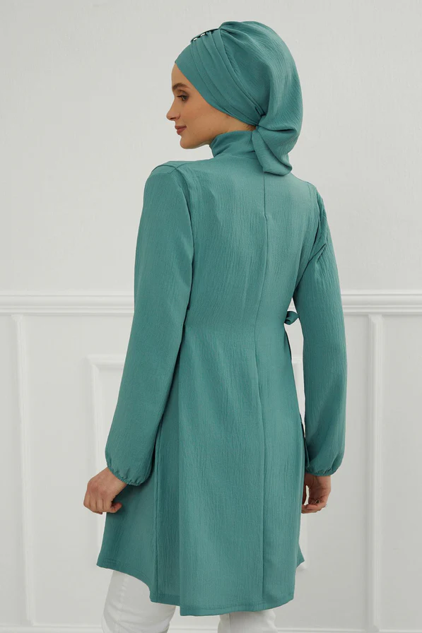 Chemises à manches pour femmes couleur Mint Green - AISHA'S DESIGN