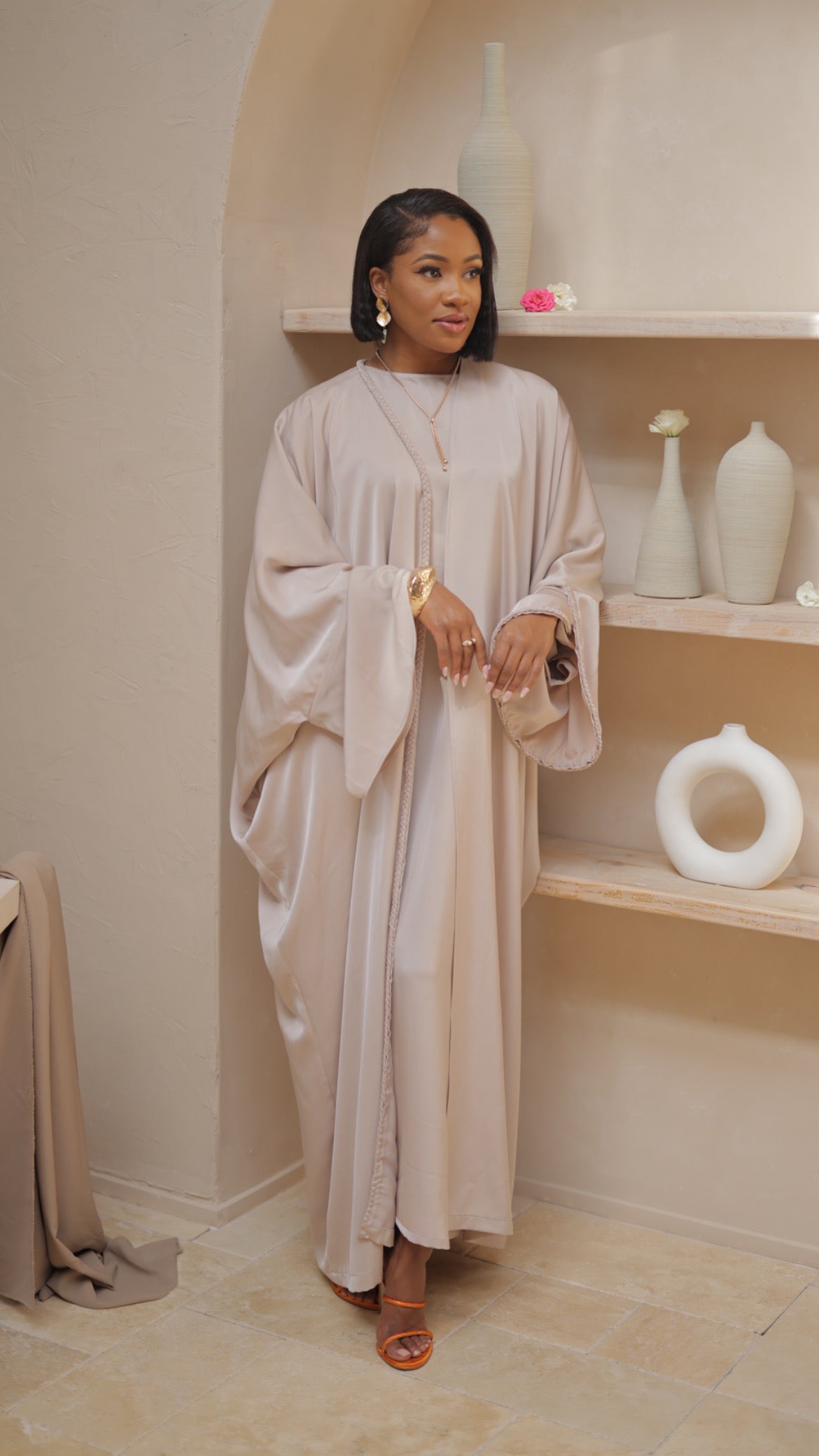 Yara Kimono Beige - ALHAYA PARIS