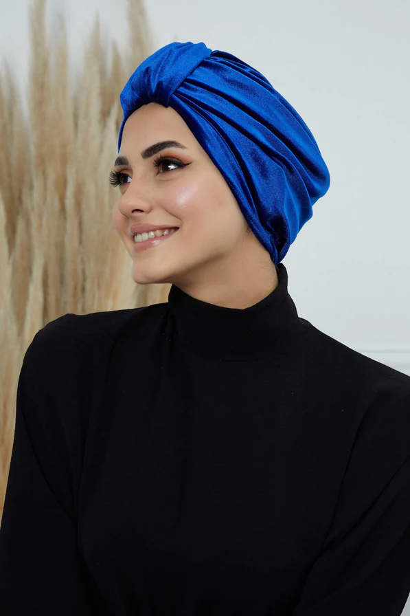 turban/chapeau d'hiver en velours doux fait main - AISHA'S DESIGN