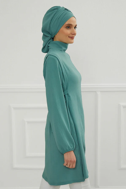 Chemises à manches pour femmes couleur Mint Green - AISHA'S DESIGN