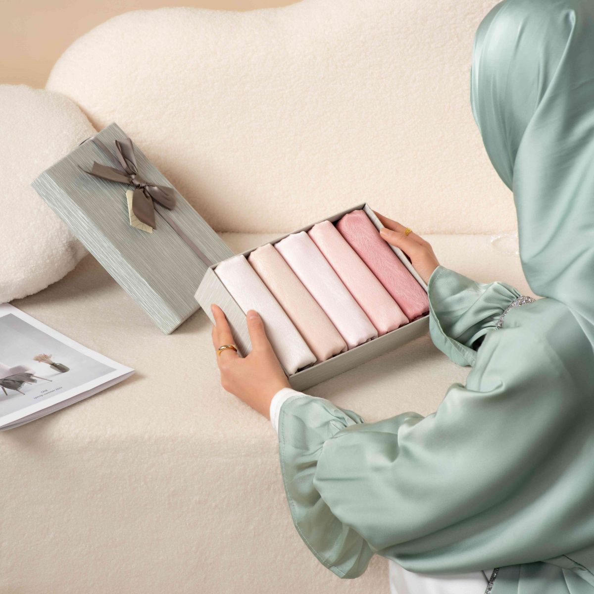 Coffret cadeau Twill Crinkle Hijab - Mariam's collection