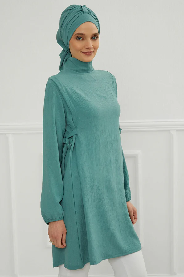 Chemises à manches pour femmes couleur Mint Green - AISHA'S DESIGN