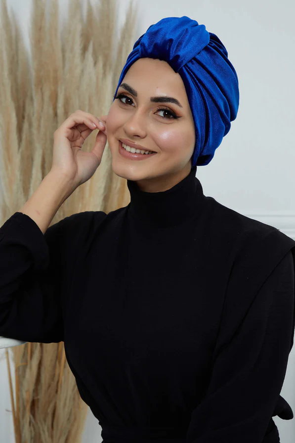 turban/chapeau d'hiver en velours doux fait main - AISHA'S DESIGN