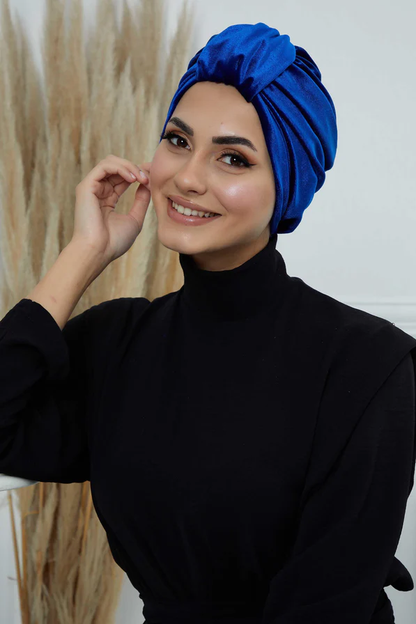 turban/chapeau d'hiver en velours doux fait main - AISHA'S DESIGN